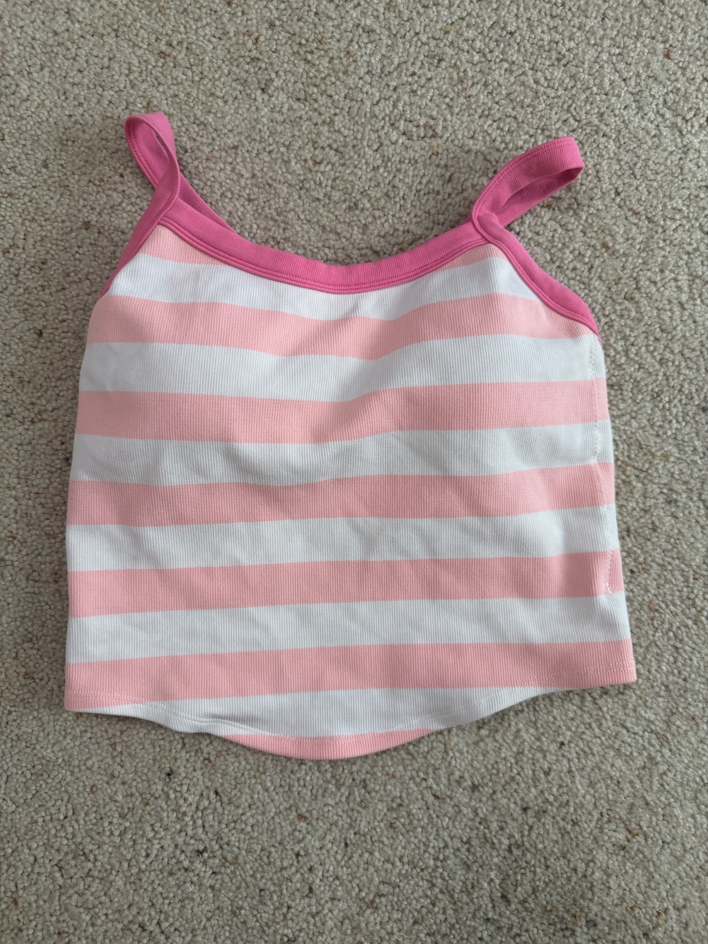 Pink & White Stripe Camisole Tank Top